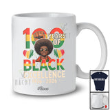 Personalized Custom Name 100 Years Of Black Excellence; Proud Black History Anniversary Man Afro T-Shirt