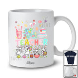 Personalized Custom Name Teacher; Awesome Easter Eggs Hunting Bunny; Women Girls Jobs T-Shirt