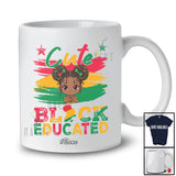 Personalized Custom Name Cute Black Educated; Lovely Black History Month Girls Student Afro African T-Shirt