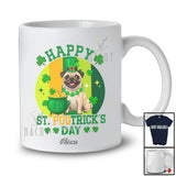 Personalized Custom Name Retro Happy St. Pugtrick's Day; Amazing St. Patrick's Day Pug Shamrock T-Shirt