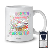 Personalized Custom Name Every Bunny's Favorite Carpenter; Joyful Easter Eggs Three Bunnies T-Shirt
