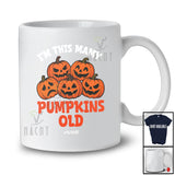 Personalized Custom Name I'm This Many Pumpkins Old; Humorous Birthday Party Halloween Family T-Shirt