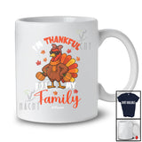 Personalized Custom Name I'm Thankful For My Family; Sarcastic Thanksgiving Girl Turkey T-Shirt