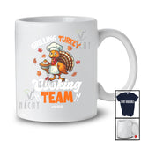 Personalized Custom Name Grilling Turkey Cooking Team; Lovely Thanksgiving Pie; Lunch Lady Chef T-Shirt