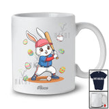 Personalized Custom Name Bunny Playing Baseball; Lovely Easter Player Team; Sport Eggs Hunting T-Shirt