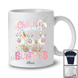 Personalized Custom Name Chillin' With My Bunnies; Adorable Easter Eggs Three Bunny Goat Farmer T-Shirt