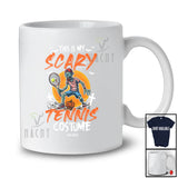 Personalized Custom Name My Scary Tennis Costume; Creepy Halloween Zombie Playing Sport Player T-Shirt