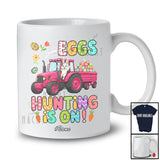 Personalized Custom Name Eggs Hunting Is ON; Amazing Easter Bunny Driving Tractor Farmer T-Shirt