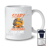Personalized Custom Name My Scary Volleyball Costume; Creepy Halloween Skeleton Playing Sport Player T-Shirt
