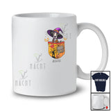 Personalized Custom Name Whippet Witch In Pocket; Scary Halloween Pumpkin; Family T-Shirt