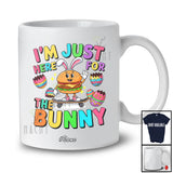Personalized Custom Name I'm Just Here For The Bunny; Awesome Easter Eggs Bunny Hamburger Food T-Shirt