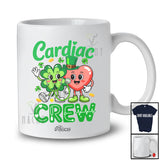 Personalized Custom Name Cardiac Crew; Lovely St. Patrick's Day Shamrock Heart; Cardiology Nurse T-Shirt