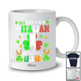 Personalized Custom Name 364 Days Italian Today Irish; Amazing St. Patrick's Day Flag Shamrock T-Shirt