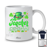 Personalized Custom Name Teacher Shenanigator; Joyful St. Patrick's Day Irish Shamrock Shenanigans T-Shirt