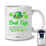 Personalized Custom Name Lunch Lady Shenanigator; Joyful St. Patrick's Day Shamrock Shenanigans T-Shirt