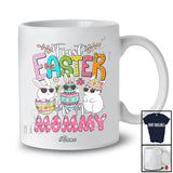 Personalized Custom Name First Easter As A Mommy; Lovely Pregnancy Family Bunny Eggs Sunglasses T-Shirt