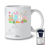 Personalized Custom Name Nana; Amazing Easter Day Bunny Flower Eggs Hunting Family Group T-Shirt