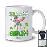 Personalized Custom Name Six Seven Bruh; Amusing St. Patrick's Day 6 7 Flamingo Dabbing; Irish Family T-Shirt