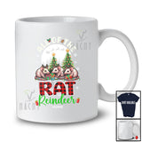 Personalized Custom Name All Of The Rat Reindeer; Amazing Christmas Moon Plaid Animal T-Shirt