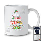 Personalized Custom Name Spread Christmas Cheer Is Teaching Tuba; Joyful Teacher Musician T-Shirt