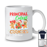 Personalized Custom Name Principal Of Cutest Cookies; Lovely Christmas Gingerbread Baker T-Shirt