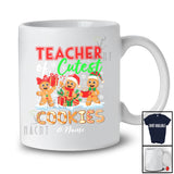Personalized Custom Name Teacher Of Cutest Cookies; Lovely Christmas Gingerbread Baker T-Shirt