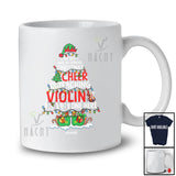 Personalized Custom Name Spread Christmas Cheer Is Teaching Violin; Joyful Teacher Musician T-Shirt