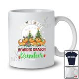 Personalized Custom Name All Of The Bearded Dragon Reindeer; Amazing Christmas Moon Plaid Animal T-Shirt