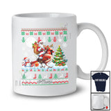 Personalized Custom Name Santa Riding Cardinal Bird; Amazing Christmas Tree Sweater Animal T-Shirt