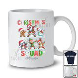 Personalized Custom Name Christmas Squad; Cheerful Dabbing Santa Reindeer Elf Gingerbread T-Shirt