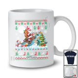 Personalized Custom Name Santa Riding Dolphin; Amazing Christmas Tree Sweater Animal T-Shirt