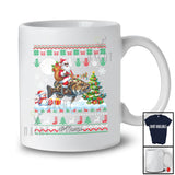 Personalized Custom Name Santa Riding Grouper; Amazing Christmas Tree Sweater Animal T-Shirt