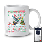 Personalized Custom Name Santa Riding Hummingbird; Amazing Christmas Tree Sweater Animal T-Shirt