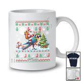 Personalized Custom Name Santa Riding Macaw Bird; Amazing Christmas Tree Sweater Animal T-Shirt