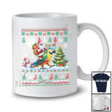 Personalized Custom Name Santa Riding Parrot Bird; Amazing Christmas Tree Sweater Animal T-Shirt