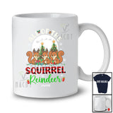 Personalized Custom Name All Of The Squirrel Reindeer; Amazing Christmas Moon Plaid Animal T-Shirt
