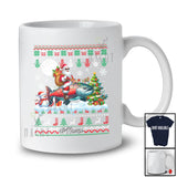 Personalized Custom Name Santa Riding Sockeye Salmon; Amazing Christmas Tree Sweater Animal T-Shirt