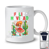 Personalized Custom Name Feliz Navidad; Lovely Christmas Girl Spanish Mexican Family T-Shirt