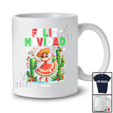 Personalized Custom Name Feliz Navidad; Lovely Christmas Women Spanish Mexican Family T-Shirt