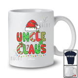 Personalized Custom Name Uncle Claus; Awesome Christmas Lights Santa Uncle; X-mas Family T-Shirt