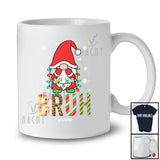 Personalized Custom Name Bruh; Amazing Christmas Gnome Face; X-mas Lights Family Group T-Shirt