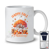 Happy Fall Y'all Phlebotomist; Proud Thanksgiving Autumn Tree Pumpkin; Jobs Family Group T-Shirt