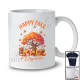 Happy Fall Y'all Dispatcher; Proud Thanksgiving Autumn Tree Pumpkin Dispatcher; Jobs Group T-Shirt