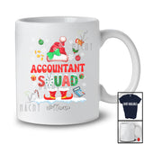 Personalized Custom Name Accountant Squad; Proud Christmas Santa Women Snow Jobs T-Shirt