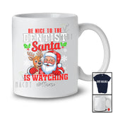 Personalized Custom Name Be Nice To Dentist; Joyful Christmas Santa Reindeer; Men Jobs T-Shirt