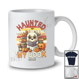 Personalized Custom Name Haunted By My Book; Lovely Halloween Boo Librarian Teacher Retro T-Shirt