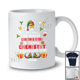 Personalized Spread Christmas Cheer Is Teaching Chemistry; Amusing Custom Name Elf Teacher T-Shirt