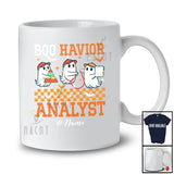 Personalized Custom Name Boo Havior Analyst; Lovely Halloween Ghost Therapist; Behavior BCBA T-Shirt