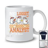 Personalized Custom Name Boo Logist Analyst; Lovely Halloween Ghost Biologist; Jobs Family T-Shirt