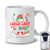 Personalized Custom Name Lunch Lady Squad; Proud Christmas Santa Women Snow Jobs T-Shirt
